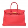 Hermès Vintage - Clemence Birkin 35 Bag - Pink - Leather and Calf Handbag - Luxury High Quality