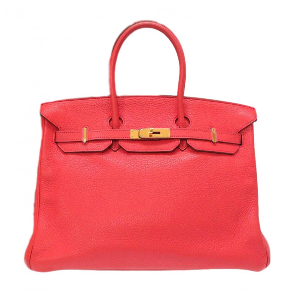 Hermès Vintage - Clemence Birkin 35 Bag - Pink - Leather and Calf ...