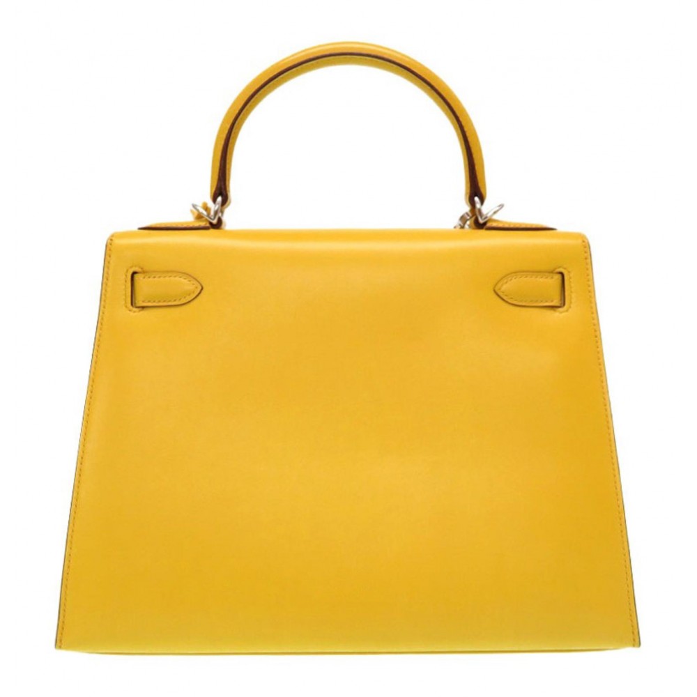 Hermès Vintage - Tadelakt Kelly 28 Bag - Yellow - Leather and Calf