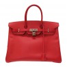 Hermès Vintage - Epsom Birkin 35 Bag - Rossa - Borsa in Pelle e Vitello - Alta Qualità Luxury