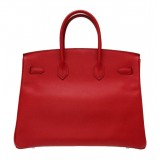 Hermès Vintage - Epsom Birkin 35 Bag - Rossa - Borsa in Pelle e Vitello - Alta Qualità Luxury