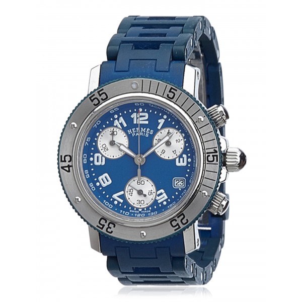 Hermès Vintage - Clipper Diver Watch - Blue Silver - Stainless Steel Watch - Luxury High Quality