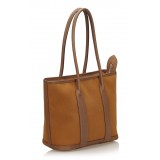 Hermès Vintage - Garden Zip PM Bag - Brown - Leather and Canvas Handbag - Luxury High Quality