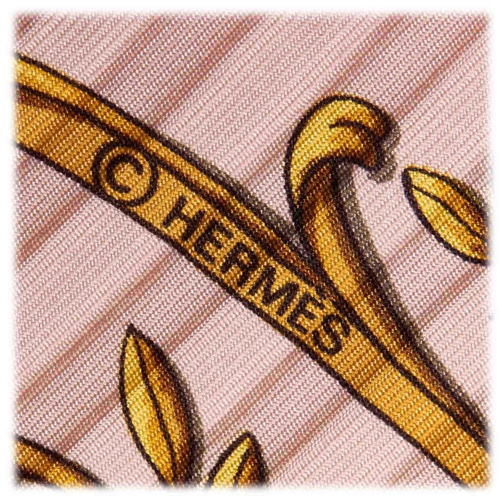 Hermès Vintage - La Promenade De Longchamps Silk Scarf - Pink Multi ...