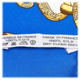 Hermès Vintage - Le Tambours Silk Scarf - Blu Navy Multi - Foulard in Seta - Alta Qualità Luxury