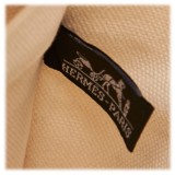 Hermès Vintage - Sac Deauville PM Tote Bag - Bianco Verde Chiaro - Borsa in Tessuto - Alta Qualità Luxury