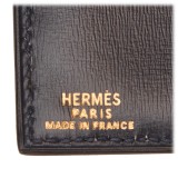 Hermès Vintage - Calf Leather Trifold Long Wallet - Blu Navy - Portafoglio in Pelle - Alta Qualità Luxury