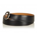 Hermès Vintage - Leather Belt - Nero Argento - Cintura in Pelle - Alta Qualità Luxury