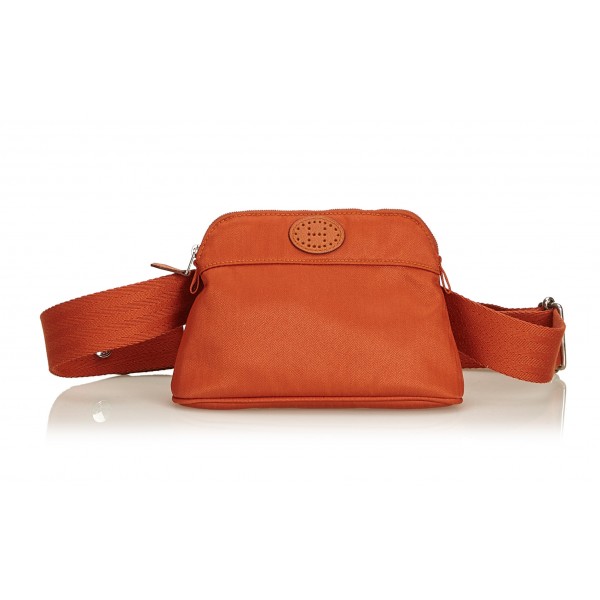 Hermes Sac De Golf Bag Toile and Leather 47 Orange 136549308