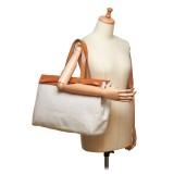 Hermès Vintage - Herbag Cabas MM Bag - Avorio Marrone Bianco - Borsa in Pelle e Tessuto - Alta Qualità Luxury