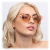 Linda Farrow - 855 C8 Cat Eye Sunglasses - Rose Gold - Linda Farrow Eyewear