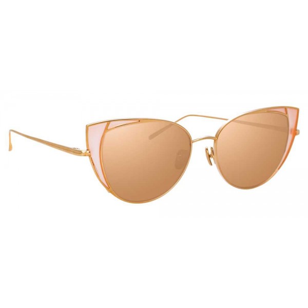 Linda Farrow - 855 C6 Cat Eye Sunglasses - Rose Gold and Peach - Linda Farrow Eyewear - Alessandra Ambrosio Official