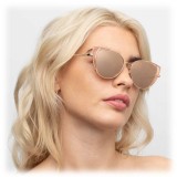 Linda Farrow - 855 C6 Cat Eye Sunglasses - Rose Gold and Peach - Linda Farrow Eyewear - Alessandra Ambrosio Official