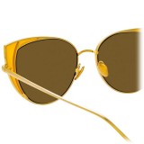 Linda Farrow - 855 C4 Cat Eye Sunglasses - Yellow Gold - Linda Farrow Eyewear