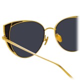Linda Farrow - 855 C1 Cat Eye Sunglasses - Yellow Gold and Black - Linda Farrow Eyewear