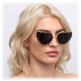 Linda Farrow - 855 C1 Cat Eye Sunglasses - Yellow Gold and Black - Linda Farrow Eyewear