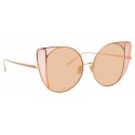 Linda Farrow - Occhiali da Sole Cat Eye 854 C8 - Oro Rosa - Linda Farrow Eyewear