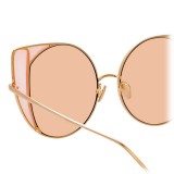 Linda Farrow - 854 C8 Cat Eye Sunglasses - Rose Gold - Linda Farrow Eyewear