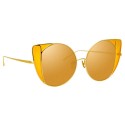 Linda Farrow - Occhiali da Sole Cat Eye 854 C4 - Oro Giallo - Linda Farrow Eyewear