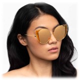 Linda Farrow - 854 C4 Cat Eye Sunglasses - Yellow Gold - Linda Farrow Eyewear