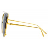 Linda Farrow - 854 C1 Cat Eye Sunglasses - Yellow Gold and Black - Linda Farrow Eyewear