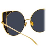 Linda Farrow - 854 C1 Cat Eye Sunglasses - Yellow Gold and Black - Linda Farrow Eyewear