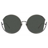 Linda Farrow - 851 C7 Round Sunglasses - Nickel - Linda Farrow Eyewear