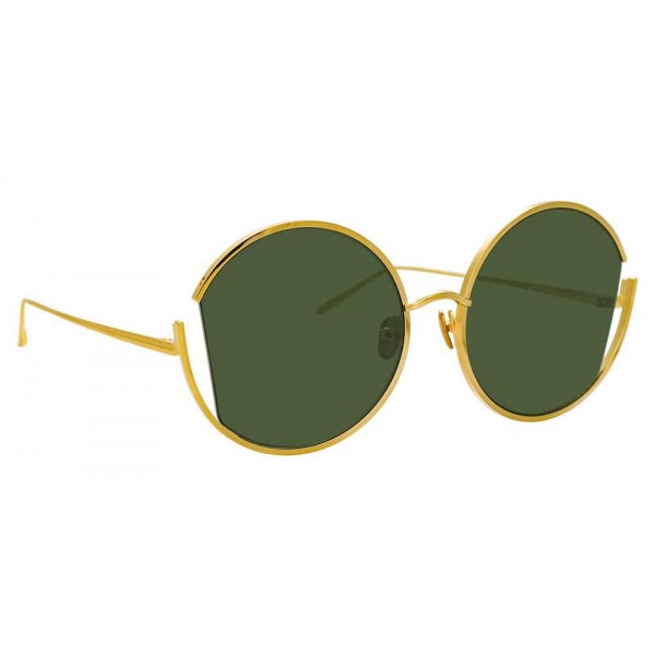 Linda Farrow - 851 C4 Round Sunglasses - Yellow Gold - Linda Farrow Eyewear