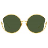 Linda Farrow - 851 C4 Round Sunglasses - Yellow Gold - Linda Farrow Eyewear