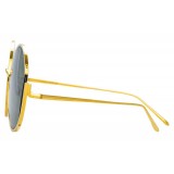 Linda Farrow - Occhiali da Sole Rotondi 851 C4 - Oro Giallo - Linda Farrow Eyewear