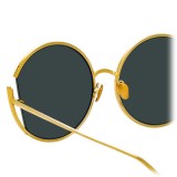 Linda Farrow - 851 C4 Round Sunglasses - Yellow Gold - Linda Farrow Eyewear