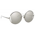 Linda Farrow - Occhiali da Sole Rotondi 851 C2 - Oro Bianco - Linda Farrow Eyewear