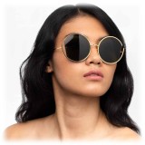 Linda Farrow - Occhiali da Sole Rotondi 851 C4 - Oro Giallo - Linda Farrow Eyewear