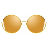 Linda Farrow - 851 C1 Round Sunglasses - Yellow Gold - Linda Farrow Eyewear