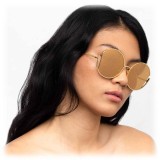 Linda Farrow - 851 C1 Round Sunglasses - Yellow Gold - Linda Farrow Eyewear