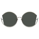 Linda Farrow - 851 C5 Round Sunglasses - White Gold - Linda Farrow Eyewear