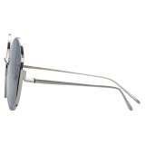 Linda Farrow - 851 C5 Round Sunglasses - White Gold - Linda Farrow Eyewear