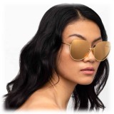 Linda Farrow - Occhiali da Sole Oversized 847 C1 - Oro Giallo - Linda Farrow Eyewear