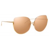 Linda Farrow - Occhiali da Sole Oversized 847 C3 - Oro Rosa - Linda Farrow Eyewear