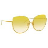 Linda Farrow - Occhiali da Sole Oversized 847 C4 - Oro Giallo - Linda Farrow Eyewear