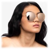 Linda Farrow - Occhiali da Sole Oversized 847 C3 - Oro Rosa - Linda Farrow Eyewear