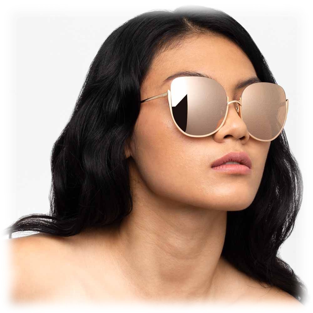 Linda Farrow 847 C3 Oversized Sunglasses Rose Gold Linda Farrow Eyewear Avvenice 