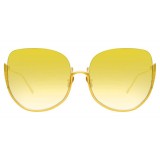 Linda Farrow - 847 C4 Oversized Sunglasses - Yellow Gold - Linda Farrow Eyewear