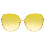 Linda Farrow - Occhiali da Sole Oversized 847 C4 - Oro Giallo - Linda Farrow Eyewear