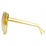 Linda Farrow - 847 C4 Oversized Sunglasses - Yellow Gold - Linda Farrow Eyewear