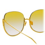 Linda Farrow - 847 C4 Oversized Sunglasses - Yellow Gold - Linda Farrow Eyewear