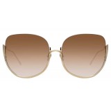 Linda Farrow - 847 C6 Oversized Sunglasses - Light Gold - Linda Farrow Eyewear