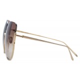 Linda Farrow - 847 C6 Oversized Sunglasses - Light Gold - Linda Farrow Eyewear