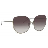 Linda Farrow - Occhiali da Sole Oversized 847 C7 - Oro Chiaro - Linda Farrow Eyewear