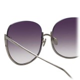 Linda Farrow - Occhiali da Sole Oversized 847 C7 - Oro Chiaro - Linda Farrow Eyewear